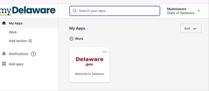 Image - myDelaware dashboard
